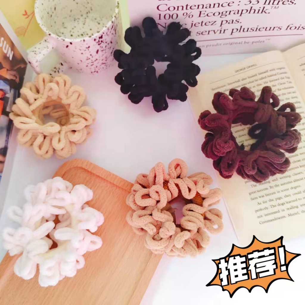 DÂY BUỘC TÓC CAO SU NYLON BỌC NHUNG PHONG CÁCH HÀN QUỐC ĐỘC ĐÁO