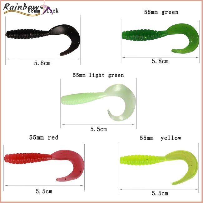 Mồi Giun Giả Câu Cá 5 Màu 5.5cm ~ 7cm