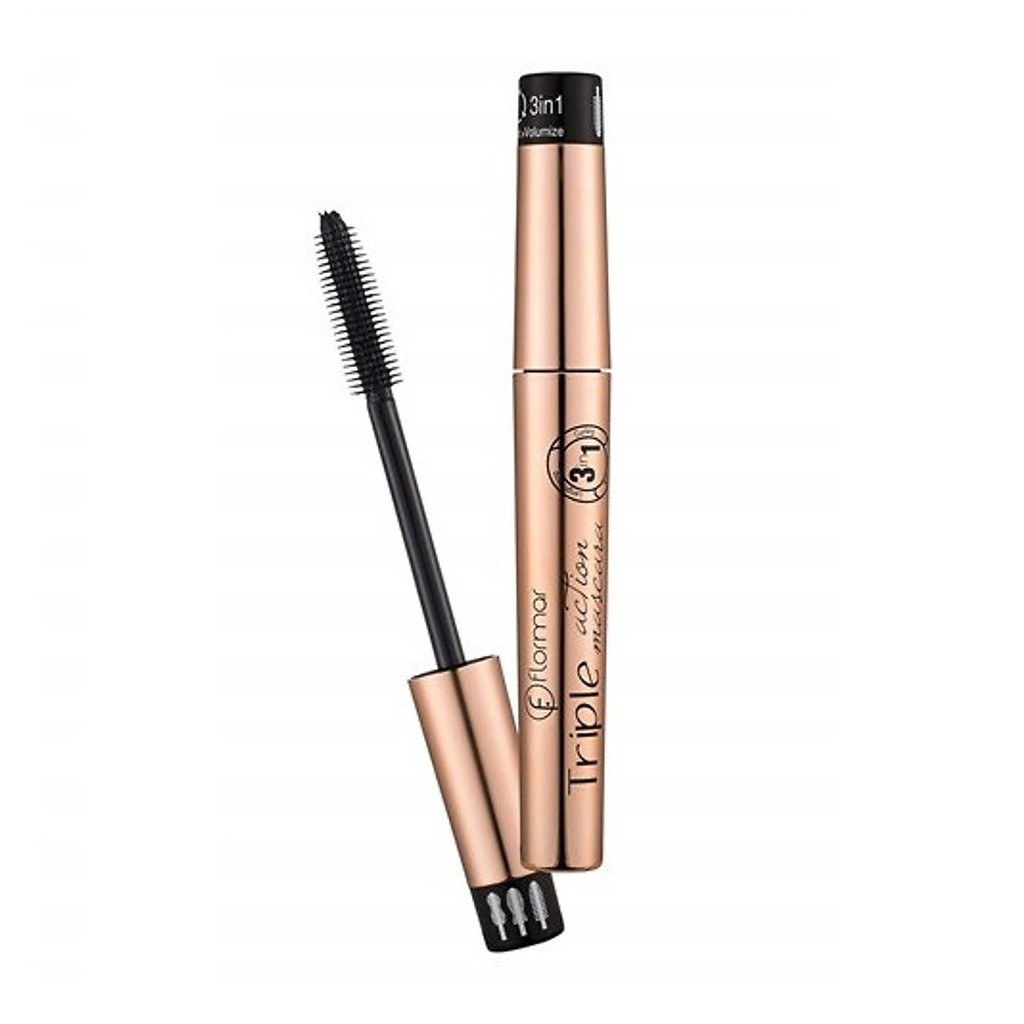 Mascara Làm Dài Mi Flormar Triple Action Mascara Màu 001 Lenghtening  8ml