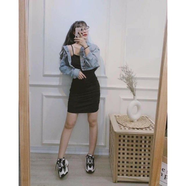Đầm body nhún sườn mẫu siêu hot
