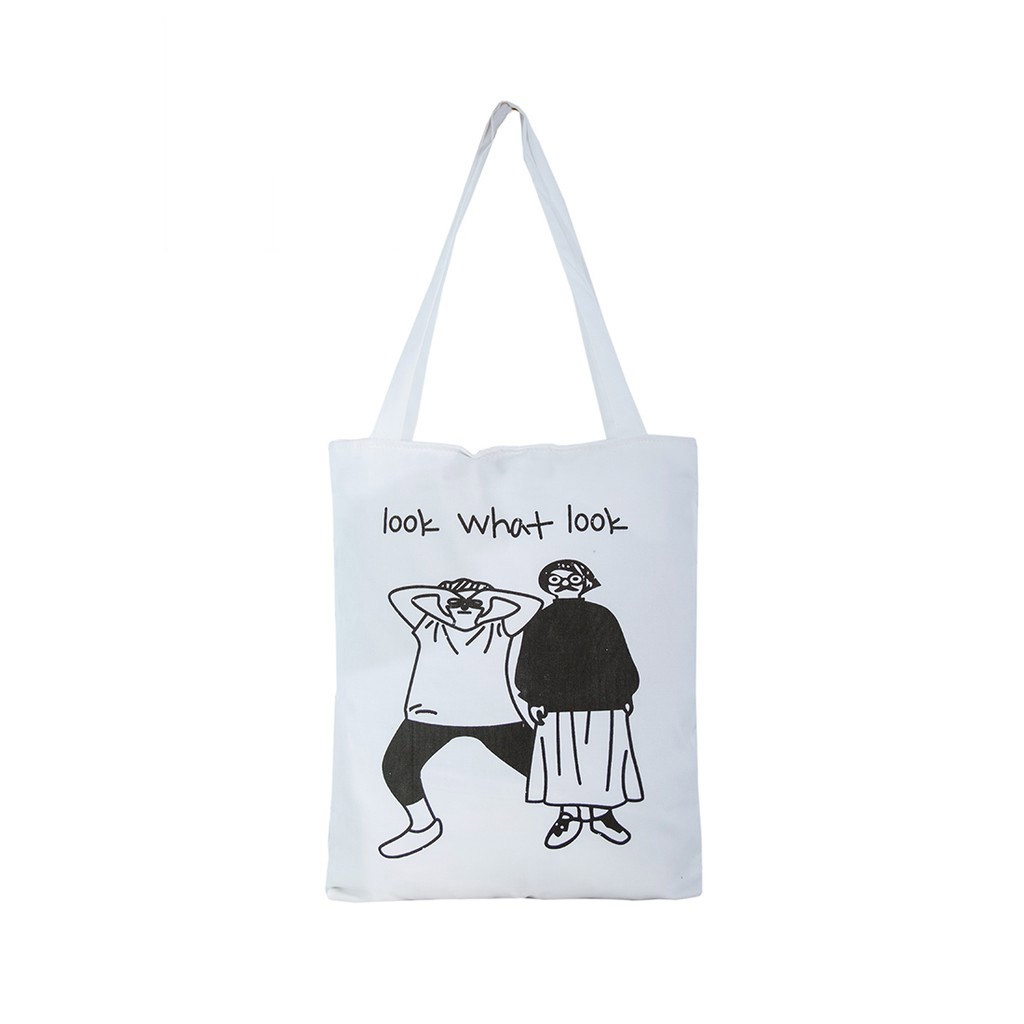 [Hình Thật] Túi Vải Tote Look What Look Chất Dày Dặn