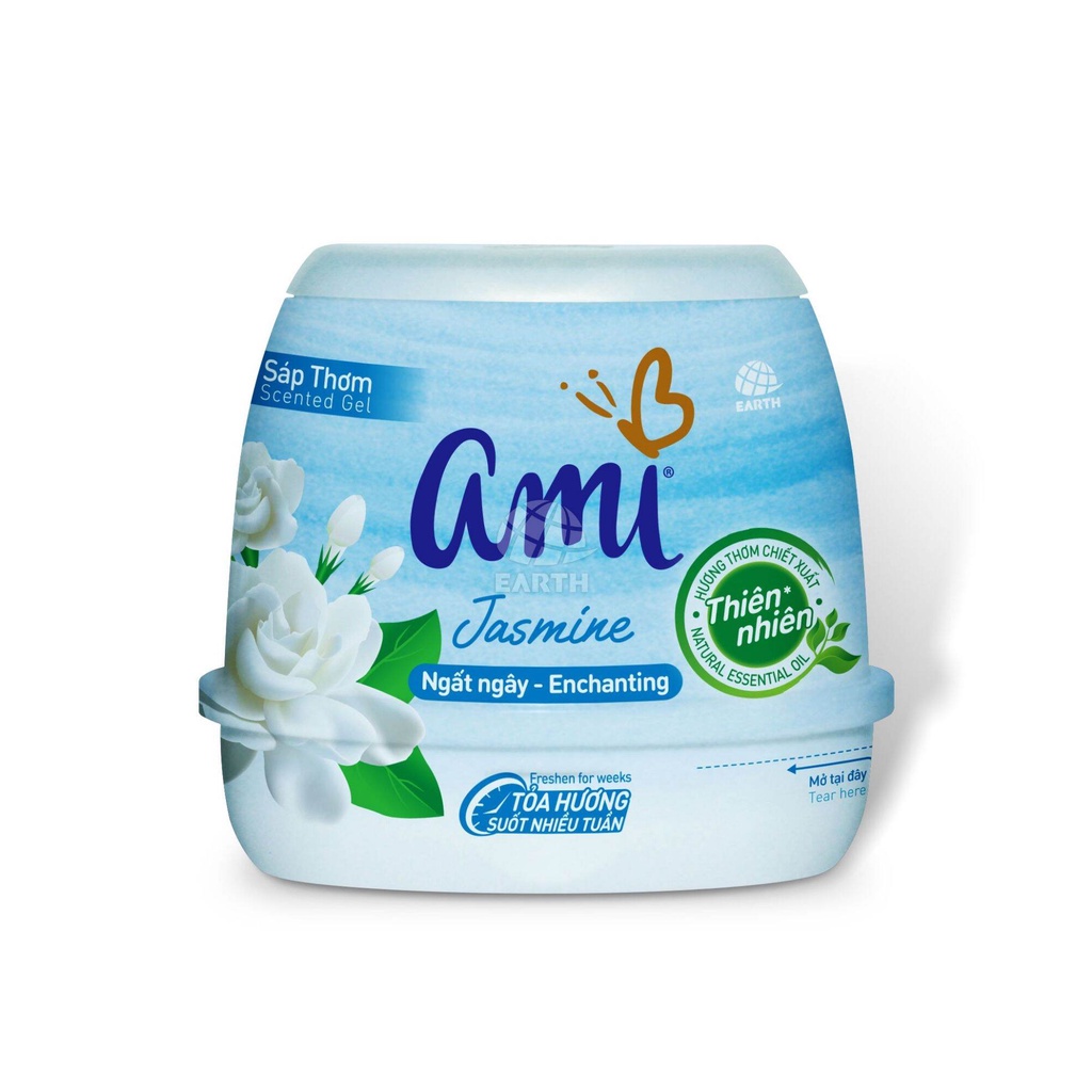 Sáp Thơm Phòng Ami thơm lâu, khử mùi nhà vệ sinh hộp 200g