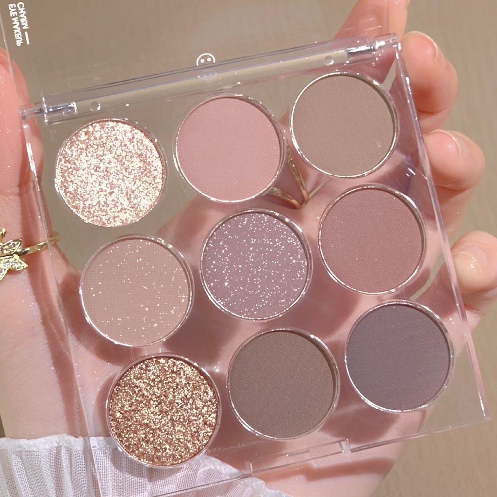 Bảng Phấn Mắt 9 Màu Tông Đất Nhũ Và Lì Chống Nước Lâu Trôi