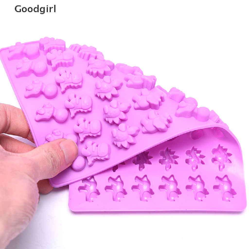 Khuôn silicone làm sô cô la hình khủng long nhỏ DIY