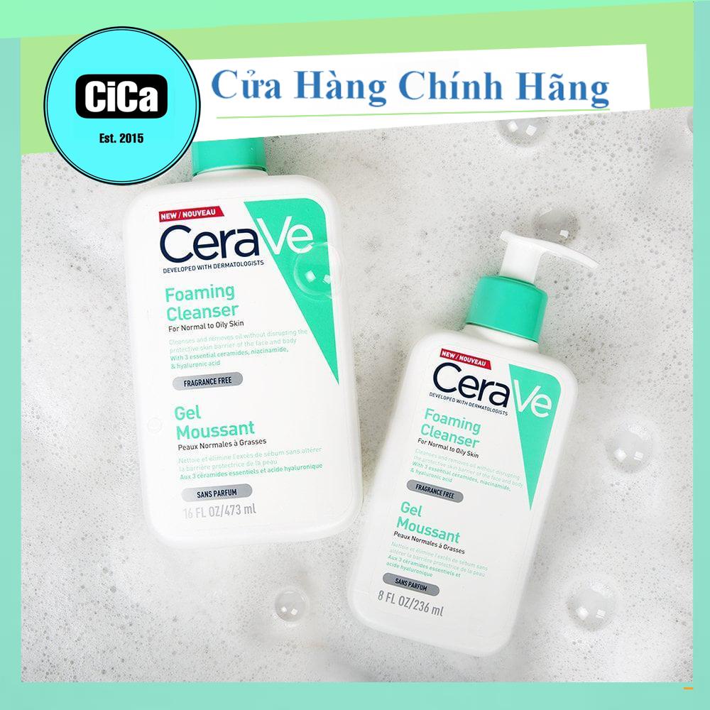 SỮA RỬA MẶT CERAVE FOAMING FACIAL CLEANSER 473ml và 236ml