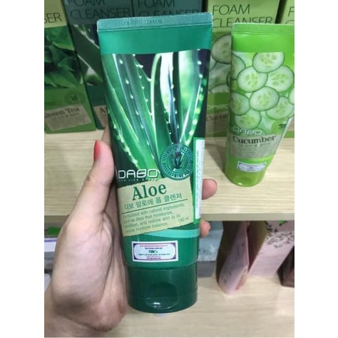 Sữa rửa mặt Lô Hội dưỡng trắng cấp ẩm Hàn Quốc DABO ALOE FOAM CLEANSER 180ml