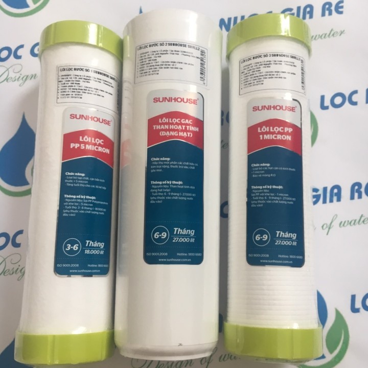 lõi lọc nước sunhouse - bộ 3 lõi lọc nước sunhouse - SH103