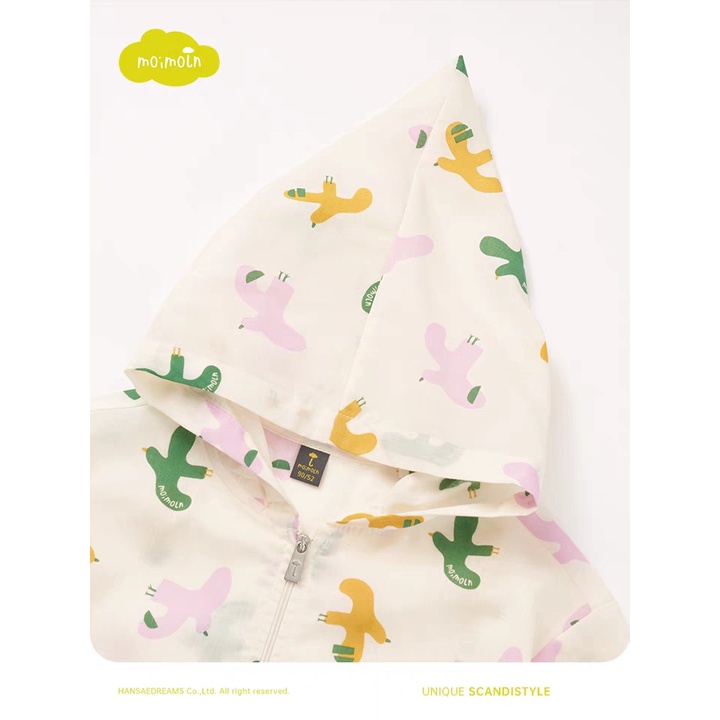 Áo khoác mỏng Moimoln chim nhiều màu Nga Fish K1M0C5