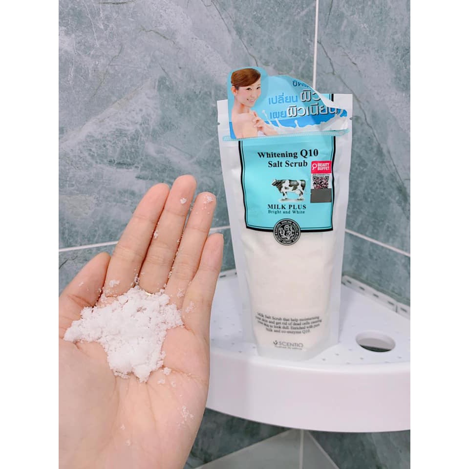 Muối Tẩy Tế Bào Chết Body Sữa Bò Trắng Da Milk Plus Whitening Q10 Salt Scrub 300g