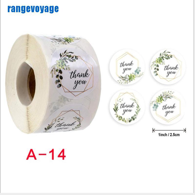 Set 500 Miếng Dán In Chữ Thank You Trang Trí