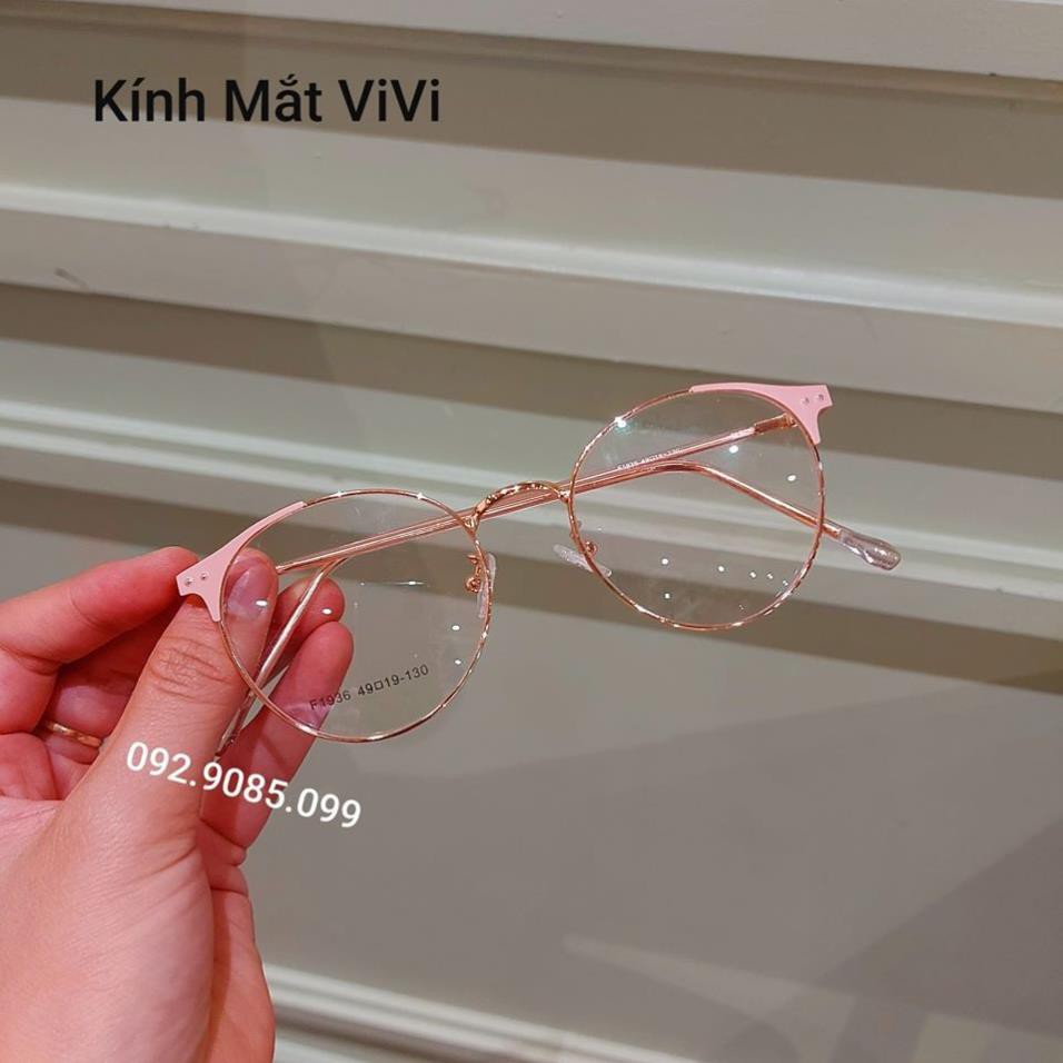Gọng kính cận kim loại cao cấp dáng tròn - Kính thời trang 0 độ | BigBuy360 - bigbuy360.vn
