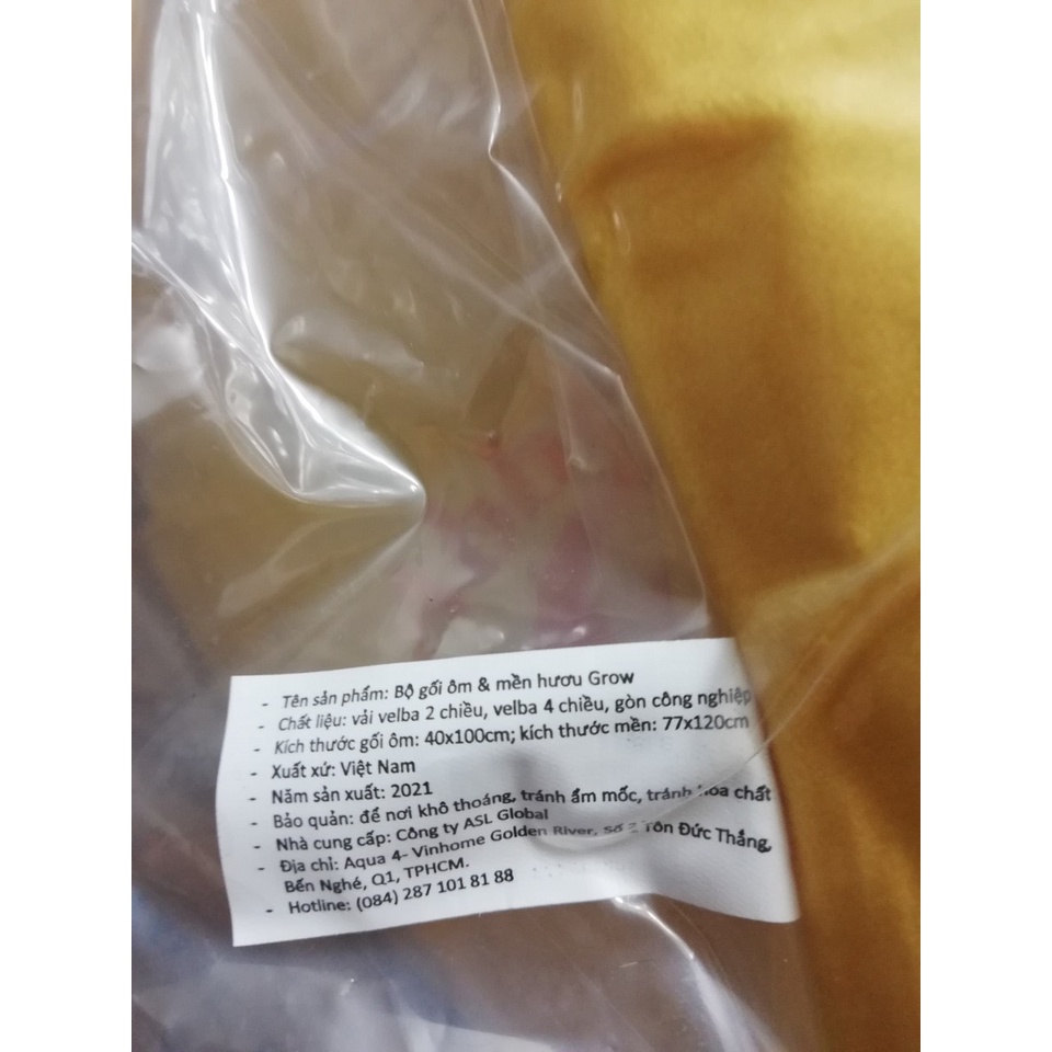 BỘ GỐI ÔM & MỀN HƯƠU GROW CHO BÉ QUÀ TẶNG SỮA GROW