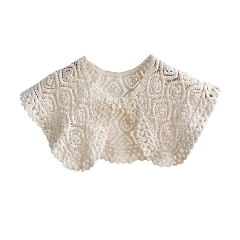 Cổ Áo Rời Cổ Áo Cardigan Len Khoét Rỗng Cho Nữ