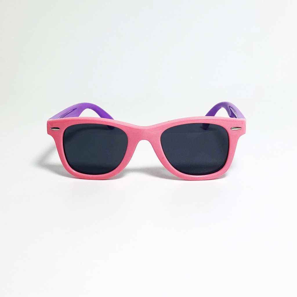 Kính mát trẻ em Jun Secret gọng nhựa dẻo chống gãy, tròng kính dáng vuông dễ thương dành cho bé trai và bé gái JS0023