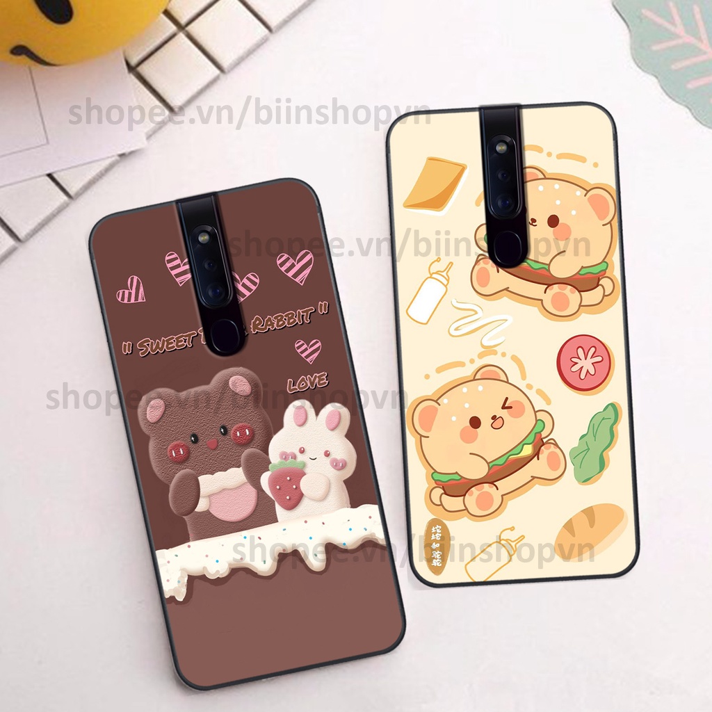 Ốp Oppo F11 / F11 Pro in hình gấu chocolate kẹo ngọt siêu đẹp siêu xinh