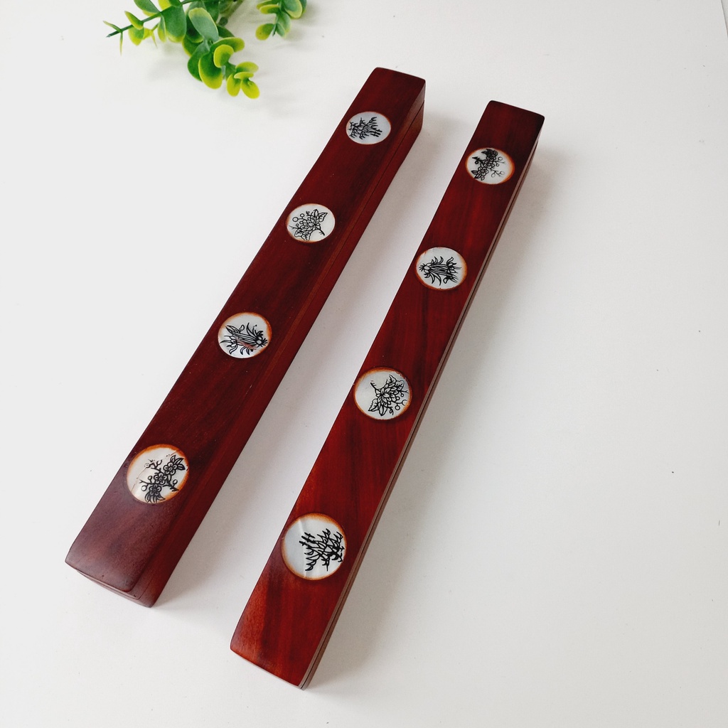 Hộp Đựng Đũa Gỗ Hương Đỏ Sang Trọng Lịch Sự Cổ Điển, Hộp Đũa Decor Trang Trí Của Vitrapro