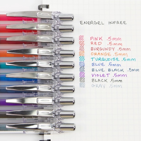 Bút gel PENTEL Energel Infree 0.5mm BLN75TL THẺARTSHOP