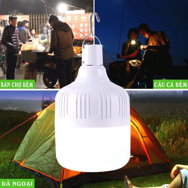 Bóng đèn tích điện, Đèn led tích điện siêu sáng tiện lợi đa năng cắm trại dã ngoại picnic Covixa22.official