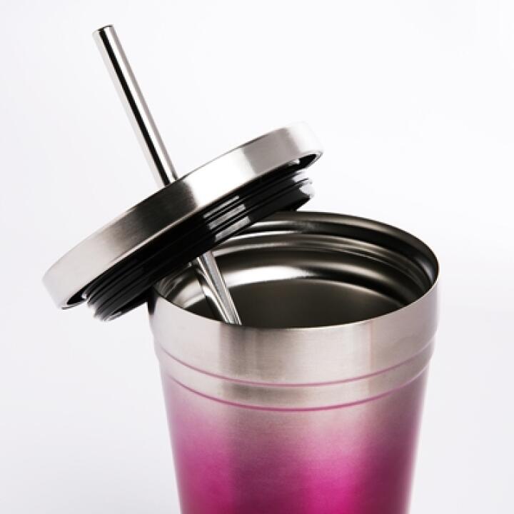 Cốc Nước Giữ Nhiệt ARTBOX Bằng Thép Không Gỉ Có Ống Hút Màu Hồng Gradation