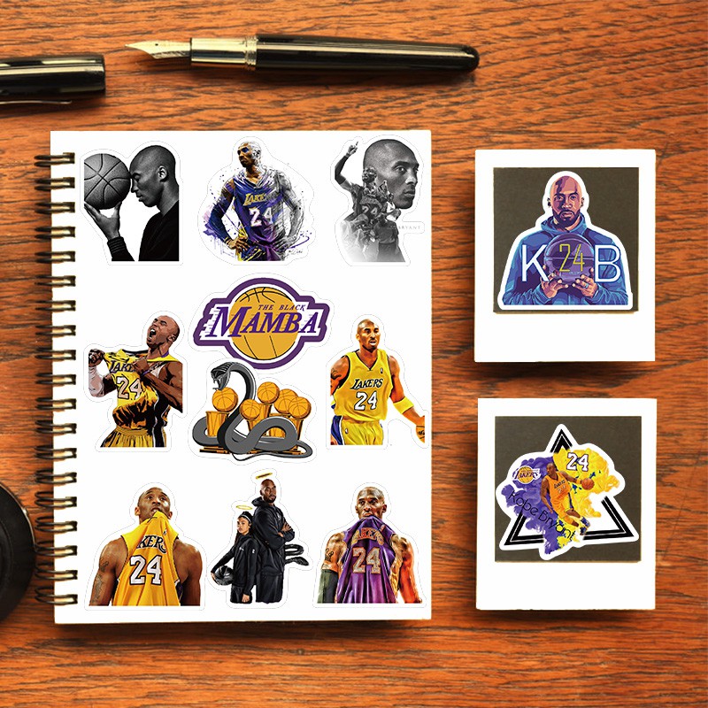 Sticker Bóng Rổ Set 50 Hình Kevin Durant Decal NBA Chất Liệu Chống Nước Dán Trang Trí Sổ Xe Điện Thoại Laptop Mũ