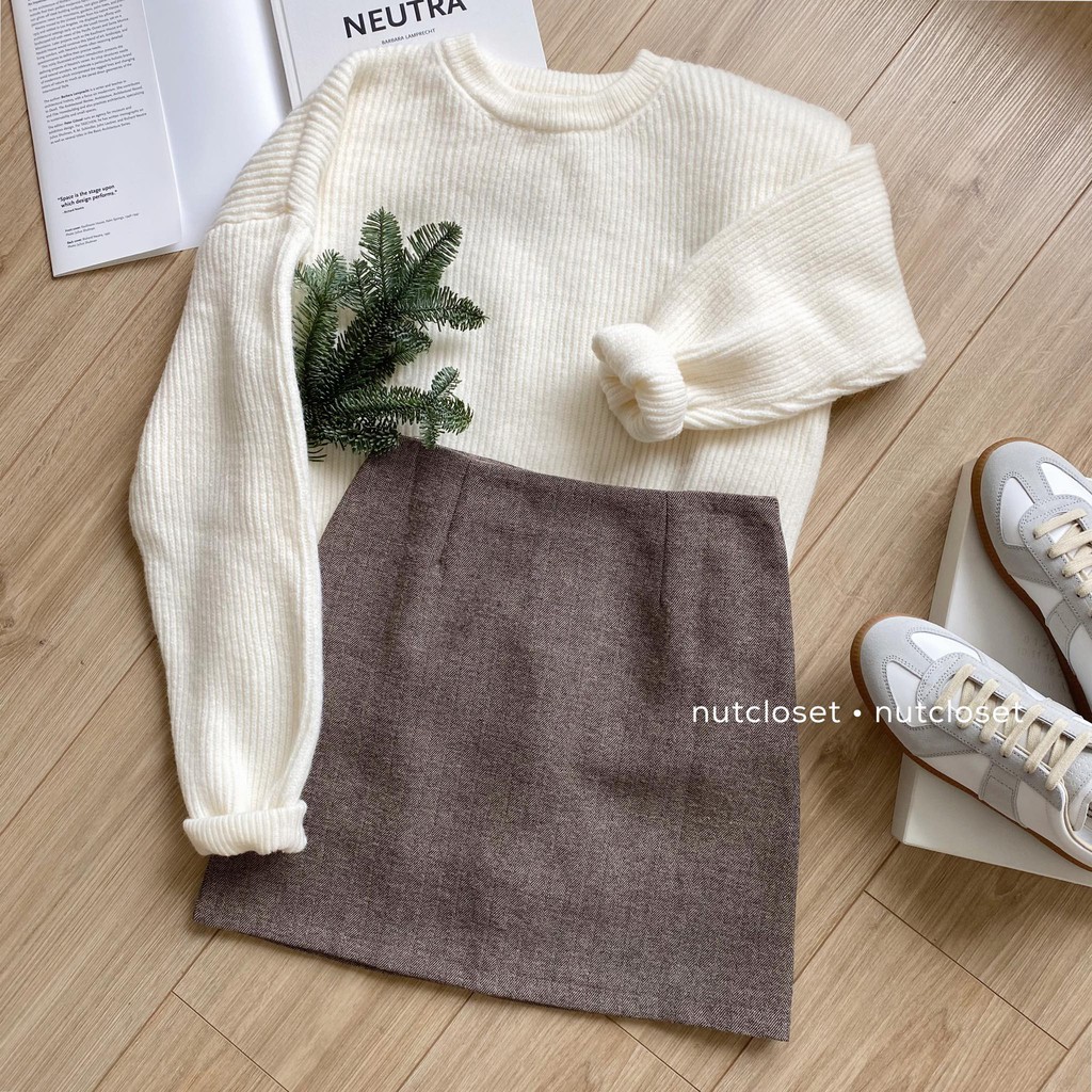 Chân váy zip dạ 2 li _V1065 | BigBuy360 - bigbuy360.vn