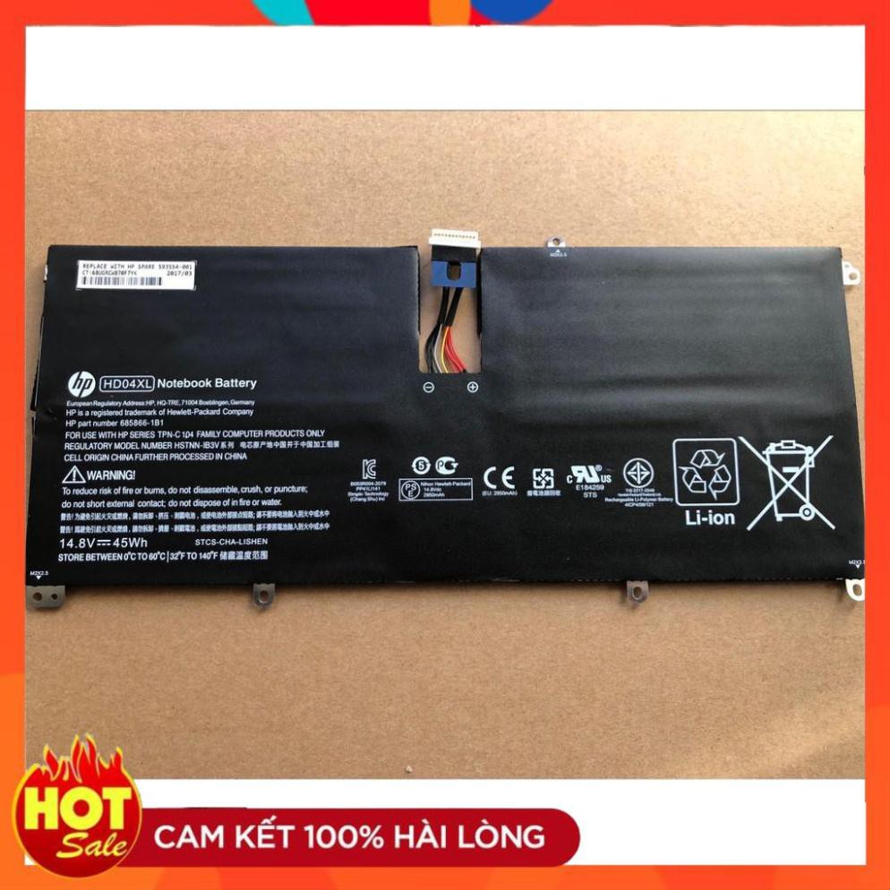 [Mã 273ELHA100K0 hoàn 7% đơn 500K]  HÀNG ZIN  Battery HP Envy Spectre XT 13 13-b 13-2120tu HD04XL Originals