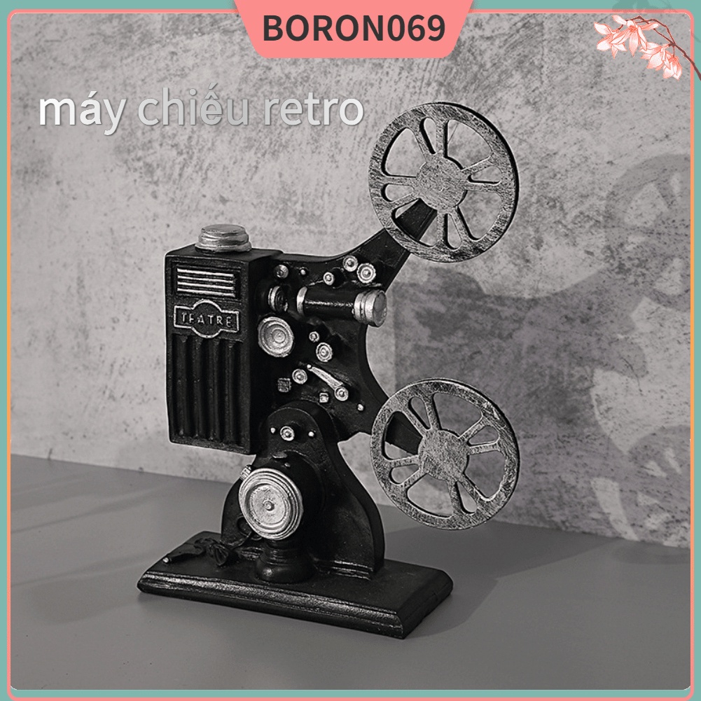 Boron069 Vintage Resin Phim chiếu phim Mô hình Tượng nhỏ Hình Đạo cụ Trang trí nội thất