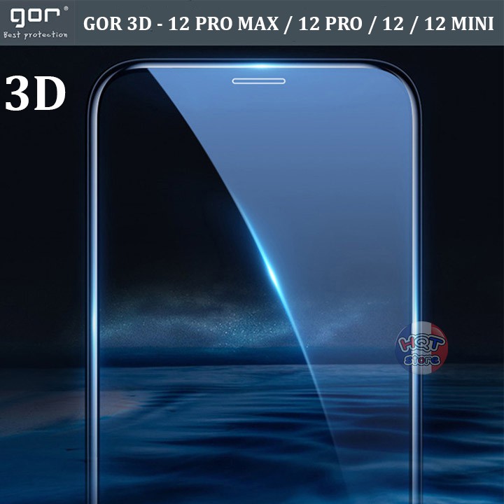 Kính cường lực full màn hình Gor 3D IPhone cho 12 Pro Max / 12 Pro / 12 / 12 Mini