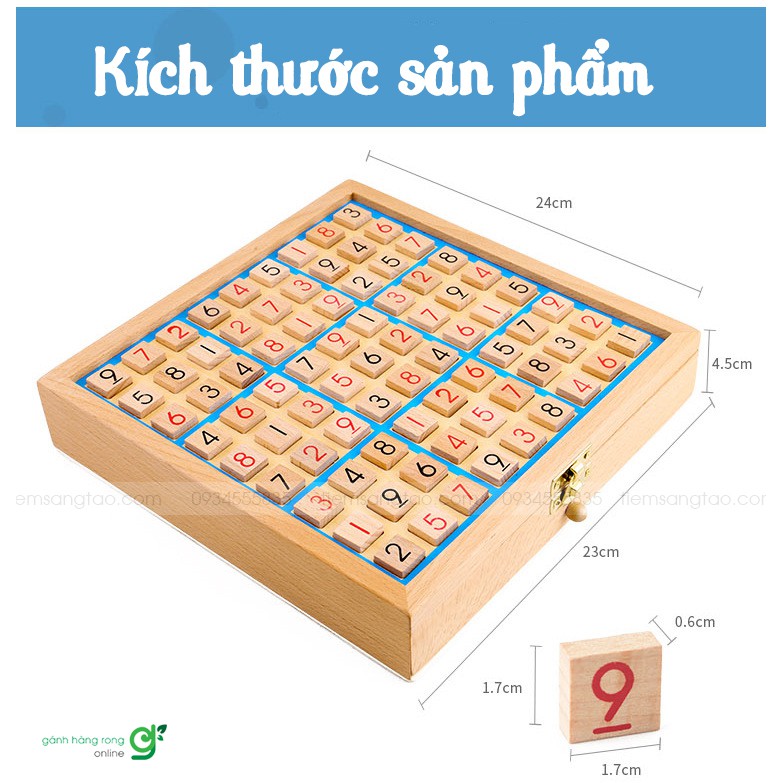 Trò chơi trí tuệ Sudoku hộp gỗ 1 BGS1, Boardgame thư giãn