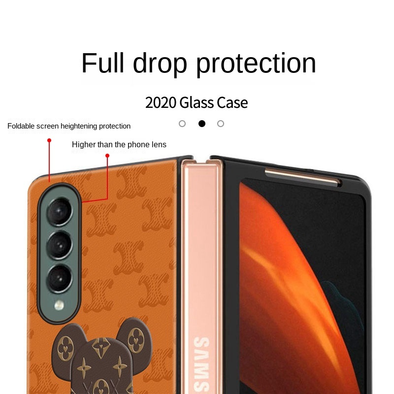 Bao da điện thoại bảo vệ toàn diện sang trọng cho Samsung Fold3 Galaxy Zfold3 W21