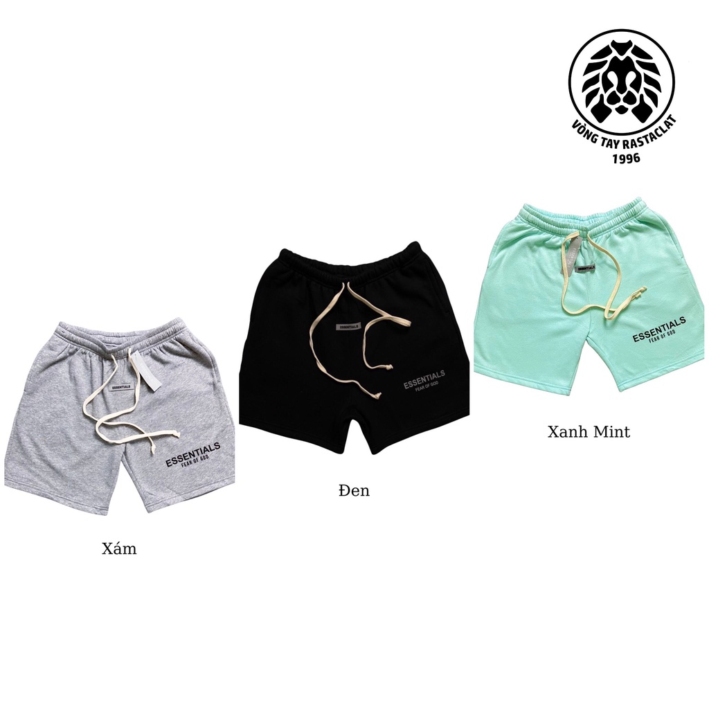 Quần Short  Essentials Nỉ - Vải Chất Cao Cấp - QSE Xám
