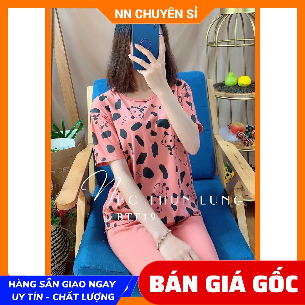 Đồ bộ nữ bò sữa quần lửng phom dưới 45kg