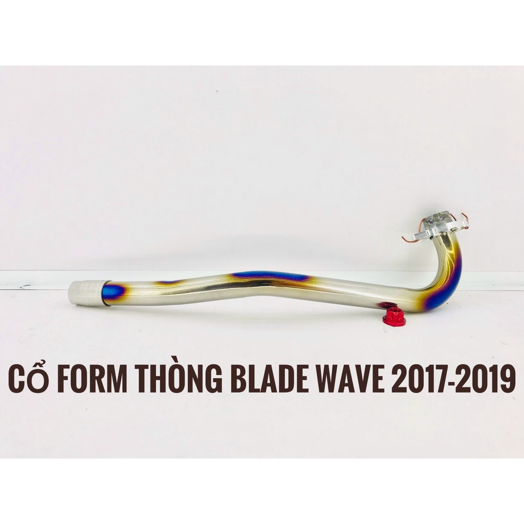 Cổ pô titan mẫu bóng gắn xe Wave S110, Wave A110 17 - 22, Blade, Fu Neo, Future 2, Future X, Sirius Fi