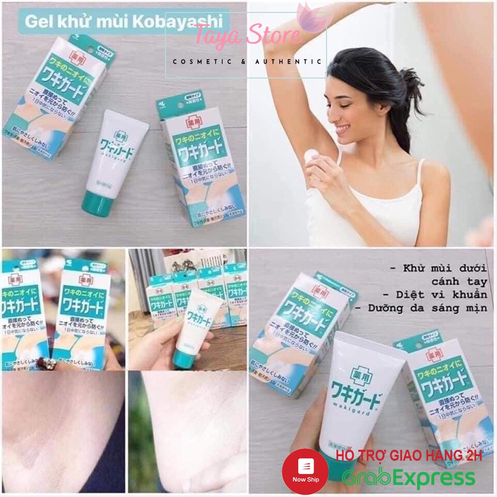 Khử mùi hôi nách Kobayashi Wakigard Nhật Bản tuýp gel 50ml khử mùi nách hiệu quả