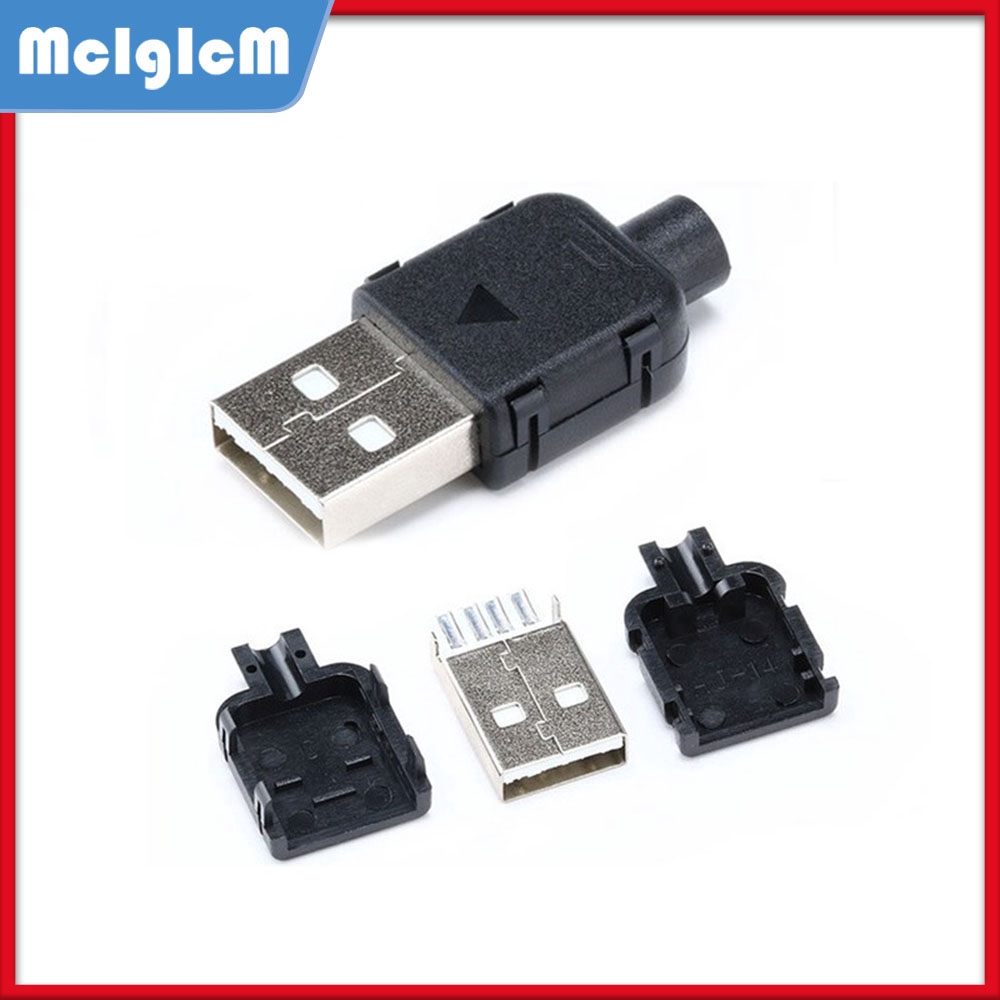 Bộ 10 đầu USB 2.0 Type A dạng đực 4 chấu dùng để làm dây kết nối DIY