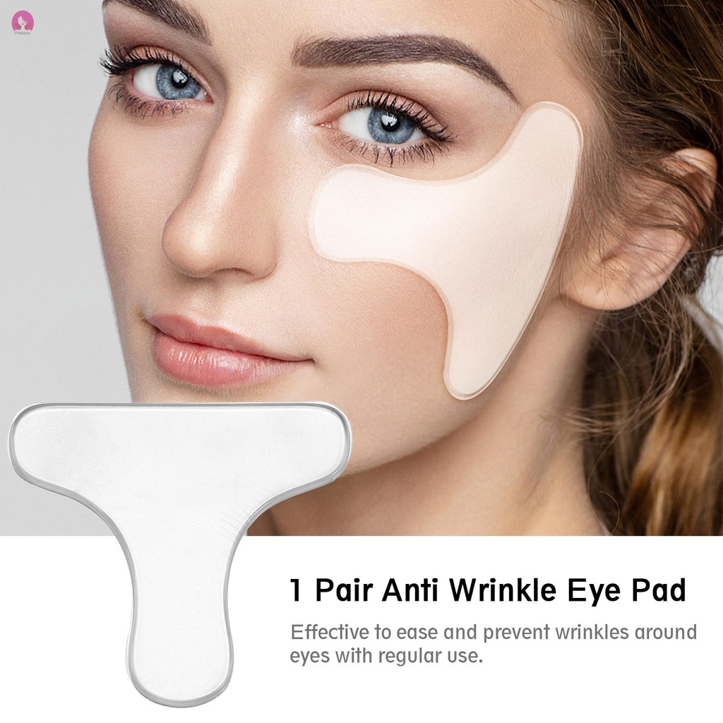 ⭐1 Pair Anti Wrinkle Eye Pad Reusable Silicone Eye Stickers Lifting Eye Pads Anti-aging Prevent Crow's Feet Remover Invisible Patches