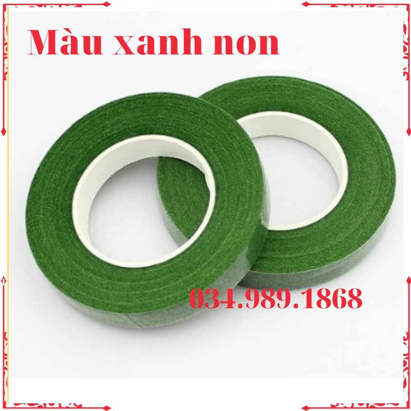 1 cuộn băng keo sáp, băng dính sáp, sáp quấn cành hoa voan,hoa giấy,hoa đá pha lê, làm đồ trang trí handmade