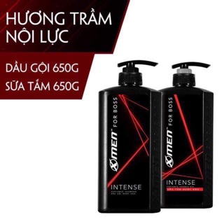 ( Chính hãng )combo Dầu gội và Sữa tắm Xmen For Boss INTENSE 650g