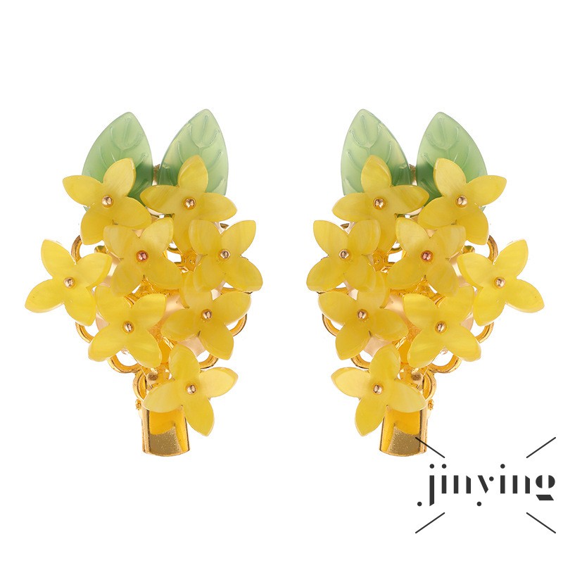 GETNOIVAS Kẹp Tóc Hình Hoa Phong Cách Hanfu Cổ Điển Cho Bé Gái