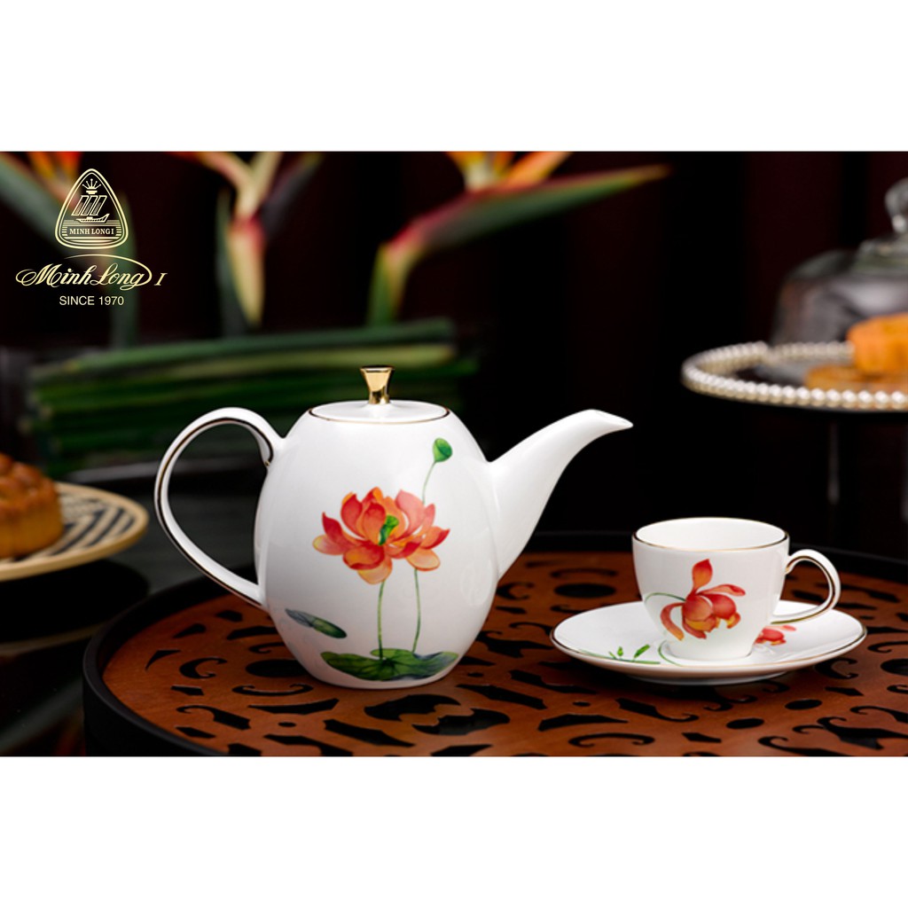 Bình trà 0.8 L - Camellia - Lá Xanh