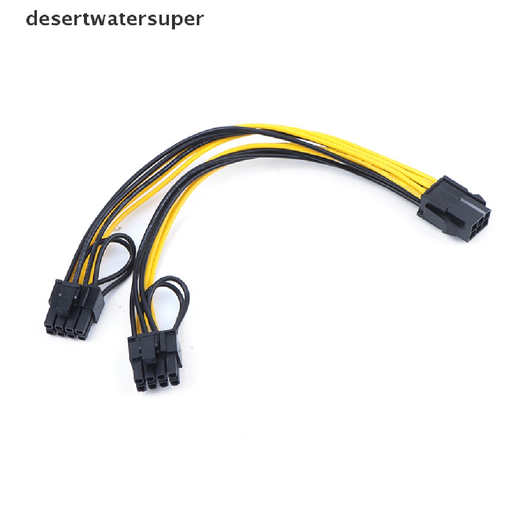 Cáp chia nguồn PCI-E 6pin sang Dual 6+2pin (6-pin/8-pin) cho card đồ họa