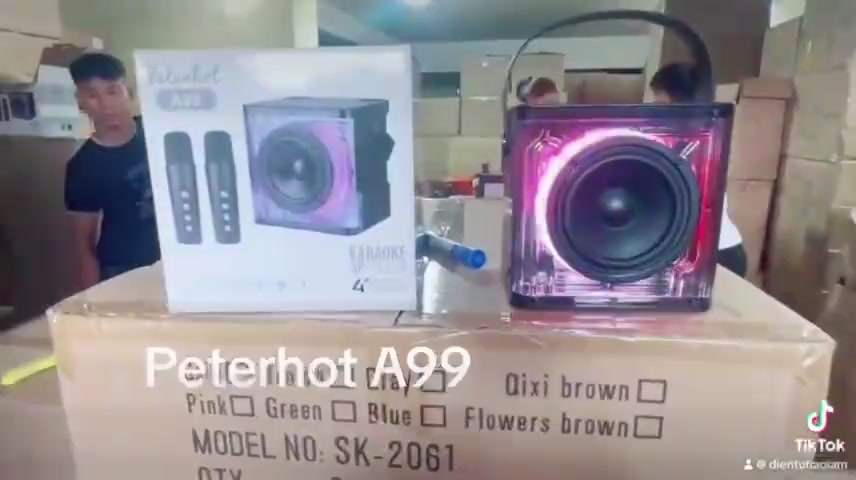 Loa Karaoke Bluetooth Peterhot A99 Âm Thanh Siêu Đỉnh Tặng 2 Micro, Thiết Kế Cực Đẹp, Đèn LED Nháy Theo Nhạc - PKV STORE | BigBuy360 - bigbuy360.vn