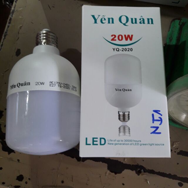 BÓNG ĐÈN YQ-2020 TRỤ 20W, Bóng Đèn Led Yến Quân, Bóng Đèn Led 20W