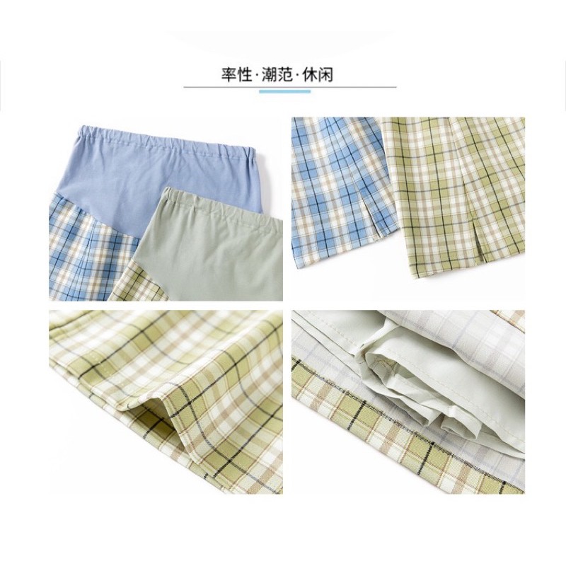 Chân váy bầu- chân váy sọc dáng ngắn siêu đẹp