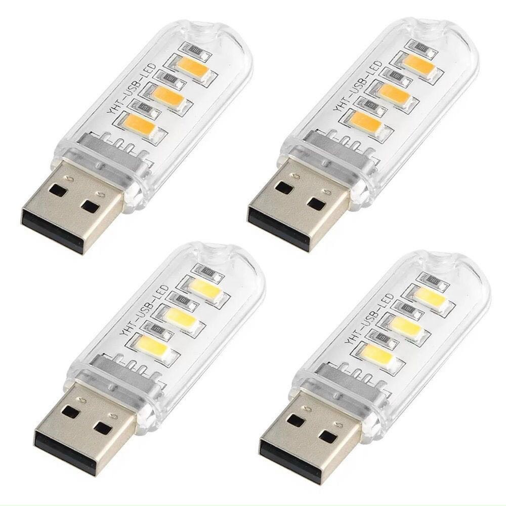 Đèn LED Mini 3 bóng siêu sáng cắm cổng USB, thanh đèn led làm đèn pin