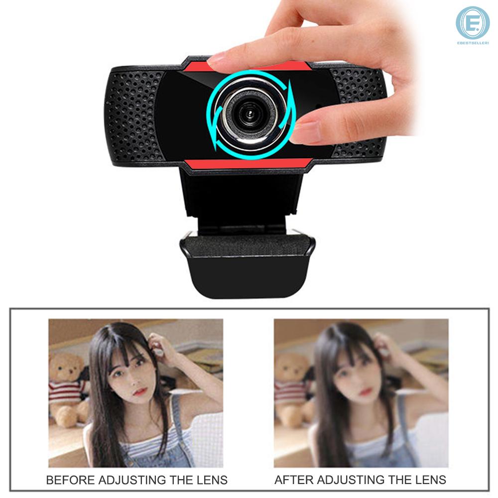 Webcam Hd Usb Không Cần Trình Điều Khiển Tích Hợp Micro Hỗ Trợ Học Họp Trực Tuyến Cho Laptop / Máy Tính Để Bàn