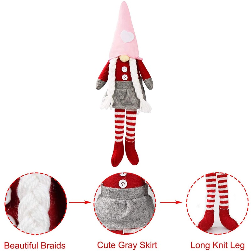 Aoto Búp Bê Gnome Gnome Nhồi Bông Để Bàn Trang Trí Giáng Sinh Cổ Điển Dễ Thương Swedish