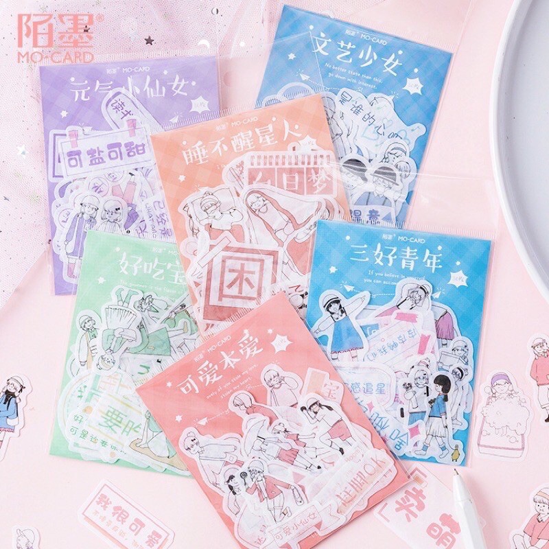 Set 30 hình dán học sinh