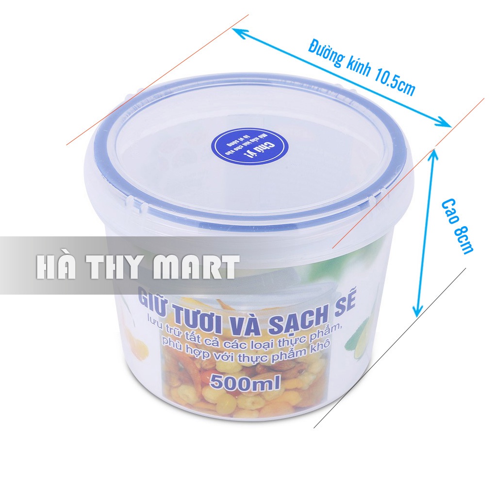 Hộp nhựa đựng thực phẩm để tủ lạnh Song Long tròn 500ml