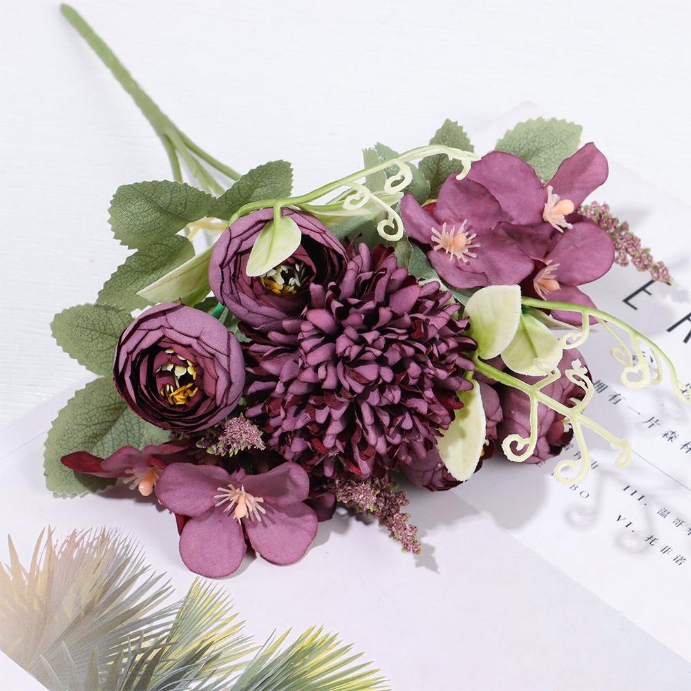 KUNHEV Hoa Mẫu Đơn Giả Bằng Lụa Dùng Trang Trí Nhà Cửa / Tiệc Cưới Phong Cách Retro